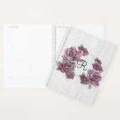 レッドローズウォーターカラードット女性イニシャルプランナー プランナー手帳 (ディスプレー)