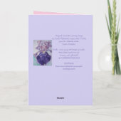 レッドローズウォーターカラーフラワーフローラ誕生日カード カード (裏面)