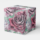 レッドローズウォーターパーティーハートケーキお願いボックス フェイバーボックス (裏面サイド)