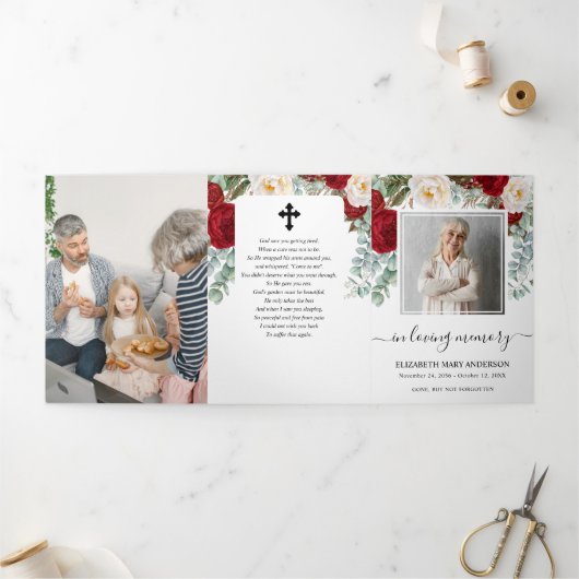 レッドローズウォーターフローラメモリアル葬儀 三つ折りプログラム (外部)