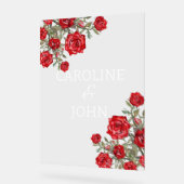 レッドローズウォーターフローラ アクリルサイン (傾斜)