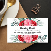 レッドローズウォーター結婚カラー エンクロージャーカード