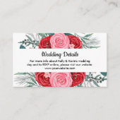 レッドローズウォーター結婚カラー エンクロージャーカード (正面)