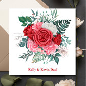 レッドローズウォーター結婚カラー スタンダードカクテルナプキン