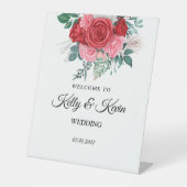 レッドローズウォーター結婚カラー 台座サイン (正面)