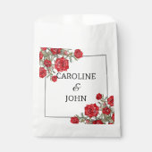 レッドローズウォーター色のフローラ結婚ズ フェイバーバッグ (正面)