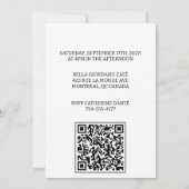 レッドローズウォーター色のフローラ結婚ズ 招待状 (裏面)