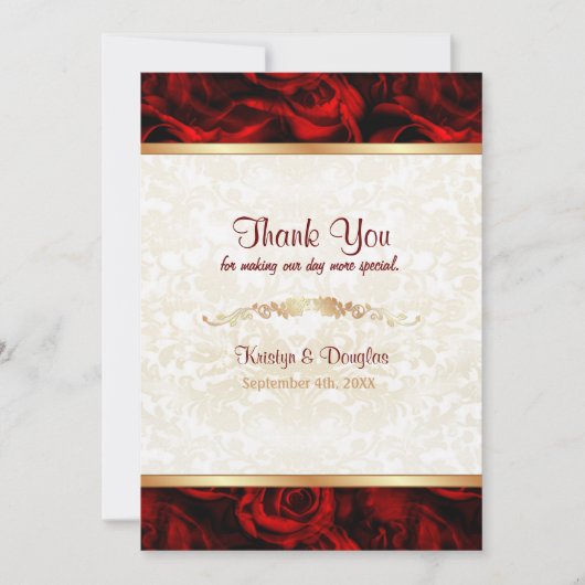 レッドローズエレガンス – ありがとう サンキューカード (正面)