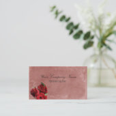 レッドローズエレガントオンブルゴーニュヴィンテージアンティーク 名刺 (スタンド正面)