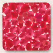 レッドローズエレガントフローラ懸命プラスチックコースター コースター (正面)