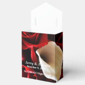 レッドローズエレガントフローラ金ゴールド結婚ボール フェイバーボックス (オープン)