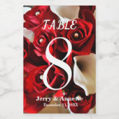 レッドローズエレガントフローラ金ゴールド結婚ボール フードラベル (シングルラベル)