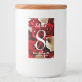 レッドローズエレガントフローラ金ゴールド結婚ボール フードラベル (正面)