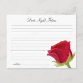 レッドローズエレガントブライダルシャワーデイトナイトアイディア エンクロージャーカード (正面)