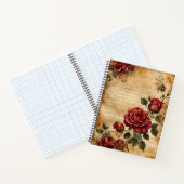 レッドローズオンオールドパーチメント ノートブック (内部)