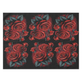 レッドローズオンブラックアー素晴らしトパーティー テーブルクロス (正面(横))