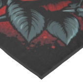 レッドローズオンブラックアー素晴らしトパーティー テーブルクロス (アングル)