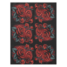 レッドローズオンブラックアー素晴らしトパーティー テーブルクロス