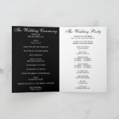 レッドローズオンブラック&ホワイトストライプ結婚式 プログラム (内部)