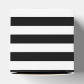 レッドローズオン白黒ストライプウェディングパーティーの好意 フェイバーボックス (上部)