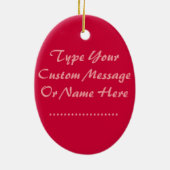 レッドローズオーナメントロマンチックバラデコレーション セラミックオーナメント (裏面)