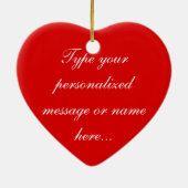 レッドローズオーナメントロマンチックバラデコレーション セラミックオーナメント (裏面)