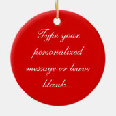 レッドローズオーナメントロマンチックバラデコレーション セラミックオーナメント (裏面)