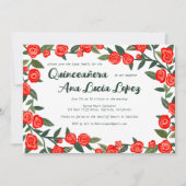 レッドローズカスタムフォトキンセアニラ 招待状 (正面)