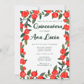 レッドローズカスタムフォトキンセアニラ 招待状 (正面)