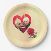 レッドローズカスタム記念日 ペーパープレート (正面)