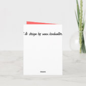 レッドローズカードフラワーズカスタムグリーティングカード カード (裏面)