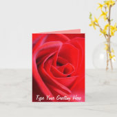 レッドローズカードフラワーズカスタムグリーティングカード カード (黄色い花)