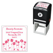 レッドローズガーデンセルフインキング差出人住所スタンプ セルフインキングスタンプ (インサイチュ)