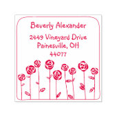 レッドローズガーデンセルフインキング差出人住所スタンプ セルフインキングスタンプ (デザイン)