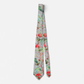 レッドローズガーデンフローラヴィンテージ ネクタイ (正面)