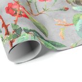 レッドローズガーデンフローラヴィンテージ ラッピングペーパー (ロールコーナー)
