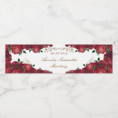 レッドローズキンセアニラウォーターボトルラベル ペットボトルラベル (シングルラベル)