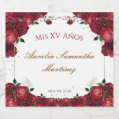 レッドローズキンセアニラシャンパーニュボトルラベル スパークリングワインラベル (シングルラベル)