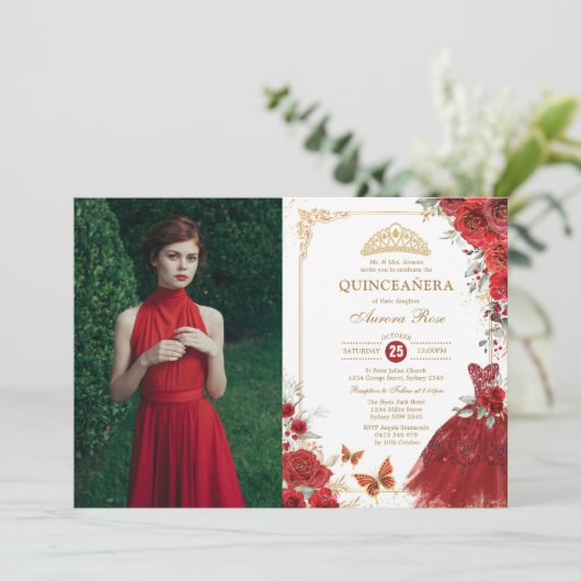 レッドローズキンセアニラプリンセスティアラミスカンス15 招待状 (スタンド正面)