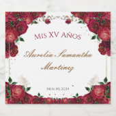 レッドローズキンセアニラ酒ボトルラベル リキュールボトルラベル (シングルラベル)