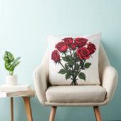 レッドローズクッション枕 クッション (椅子)