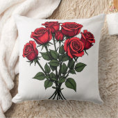 レッドローズクッション枕 クッション (ブランケット)