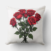 レッドローズクッション枕 クッション (正面)