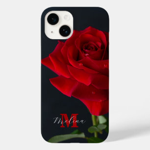 レッドローズクラシックモノグラム名 Case-Mate iPhone 14ケース
