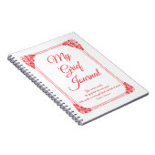 レッドローズクラスタ縁どーの悲嘆ジャーナル ノートブック (右側)