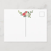 レッドローズクリスマスホリデーパーティー日付を保存 案内ポストカード (裏面)