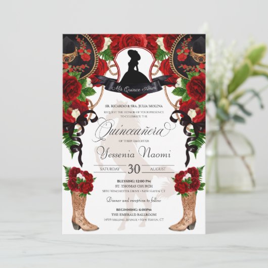 レッドローズクレストチャロウエスタンクリンエレガントス 招待状 (スタンド正面)