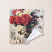 レッドローズクレマティフランスのスアーティストポールドゥロンプレ バスタオルセット (ウォッシュタオル)