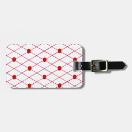 レッドローズクロスパターン荷物タグ ラゲッジタグ
