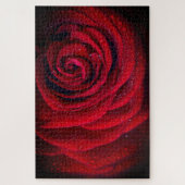 レッドローズクローズアップ写真 ジグソーパズル (縦)